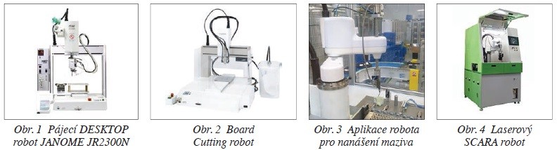 Roboty JANOME pro elektrotechnický průmysl